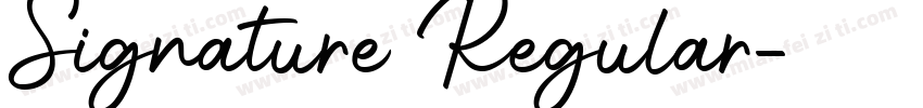 Signature Regular字体转换